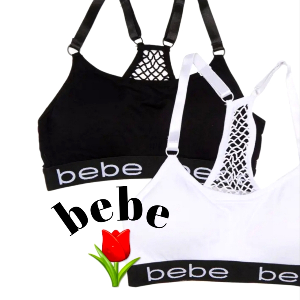 🍃🌷Bebe Barlette Mesh Sports Bra 2pk Bundle
